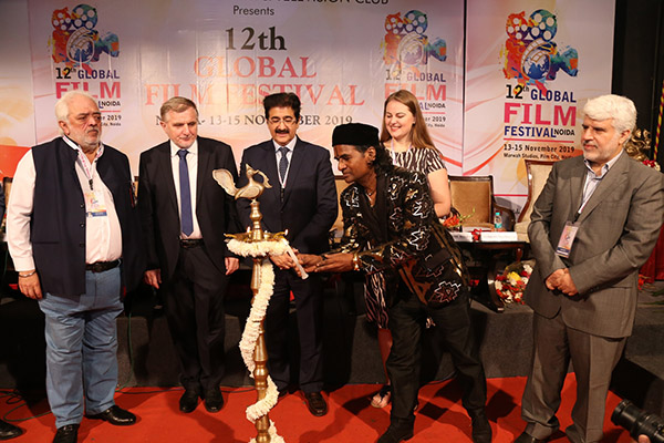 12th Global Film Festival of Noida Inaugurated: A Celebration of Cinema and Creativity with Rahul Rawail, Usha Deshpandey, Ranjit Kapoor, Mohd Ali Rabbani, Anvabekov, H.E. Muhamed Cengic, and Dir Vivek Paul