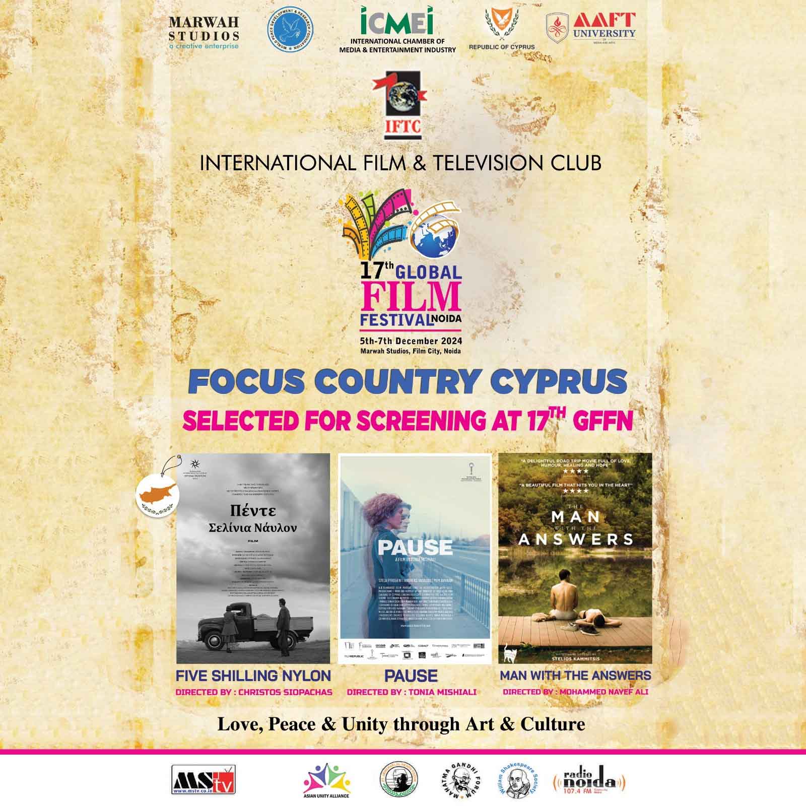 Cyprus Named Focus Nation at 17th Global Film Festival