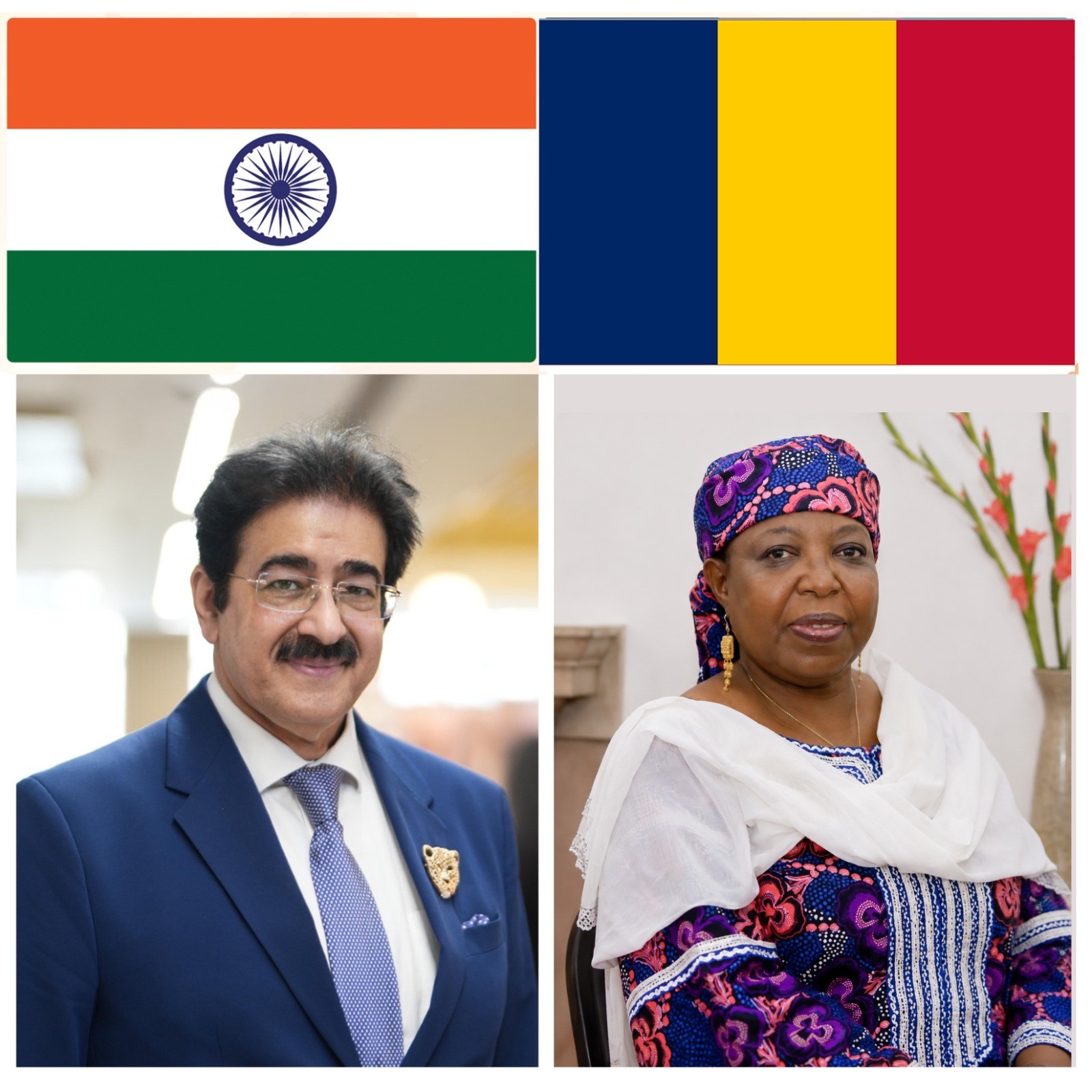 Sandeep Marwah Congratulates Ambassador of Chad and People of Chad on Independence Day