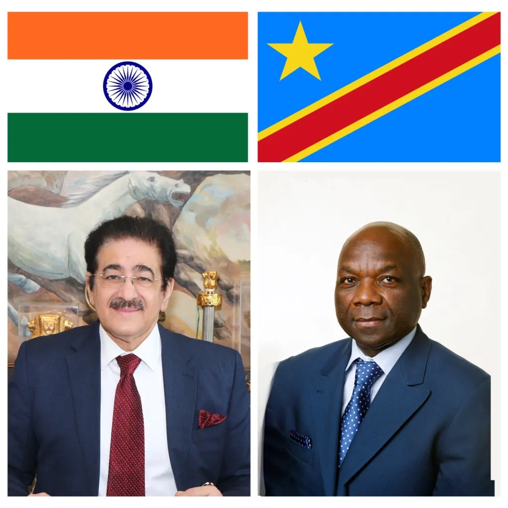 Sandeep Marwah Congratulates Ambassador of Republic of Congo and People on Independence Day