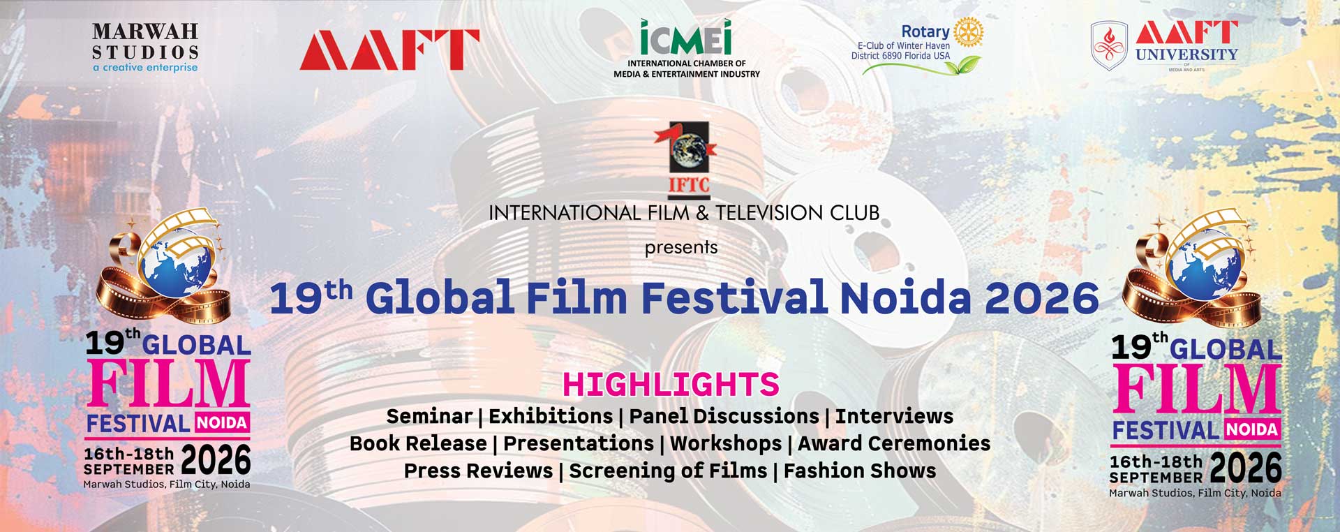 19th Global Film Festival Noida 2026 Official Poster