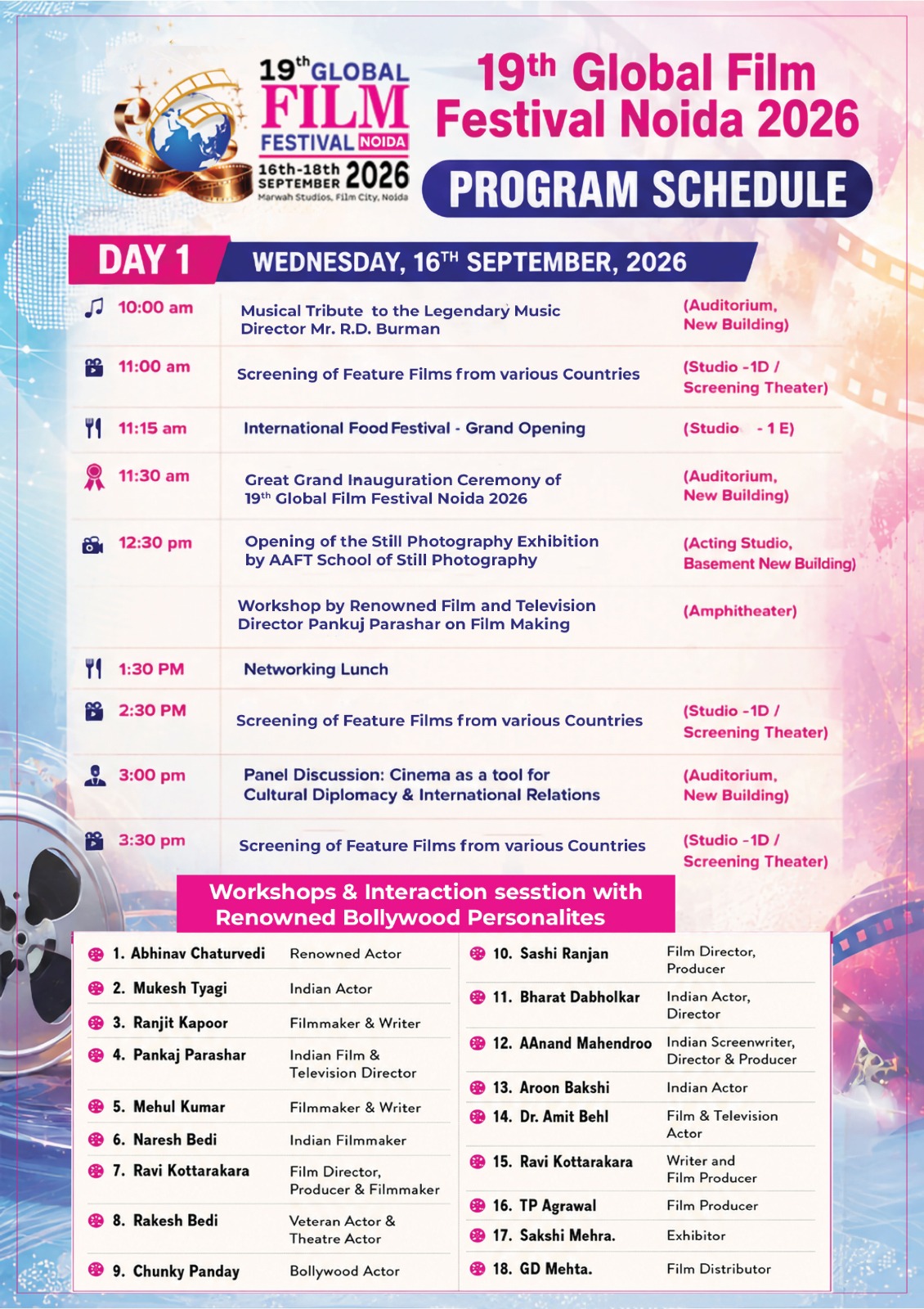 Program Schedule Page 1