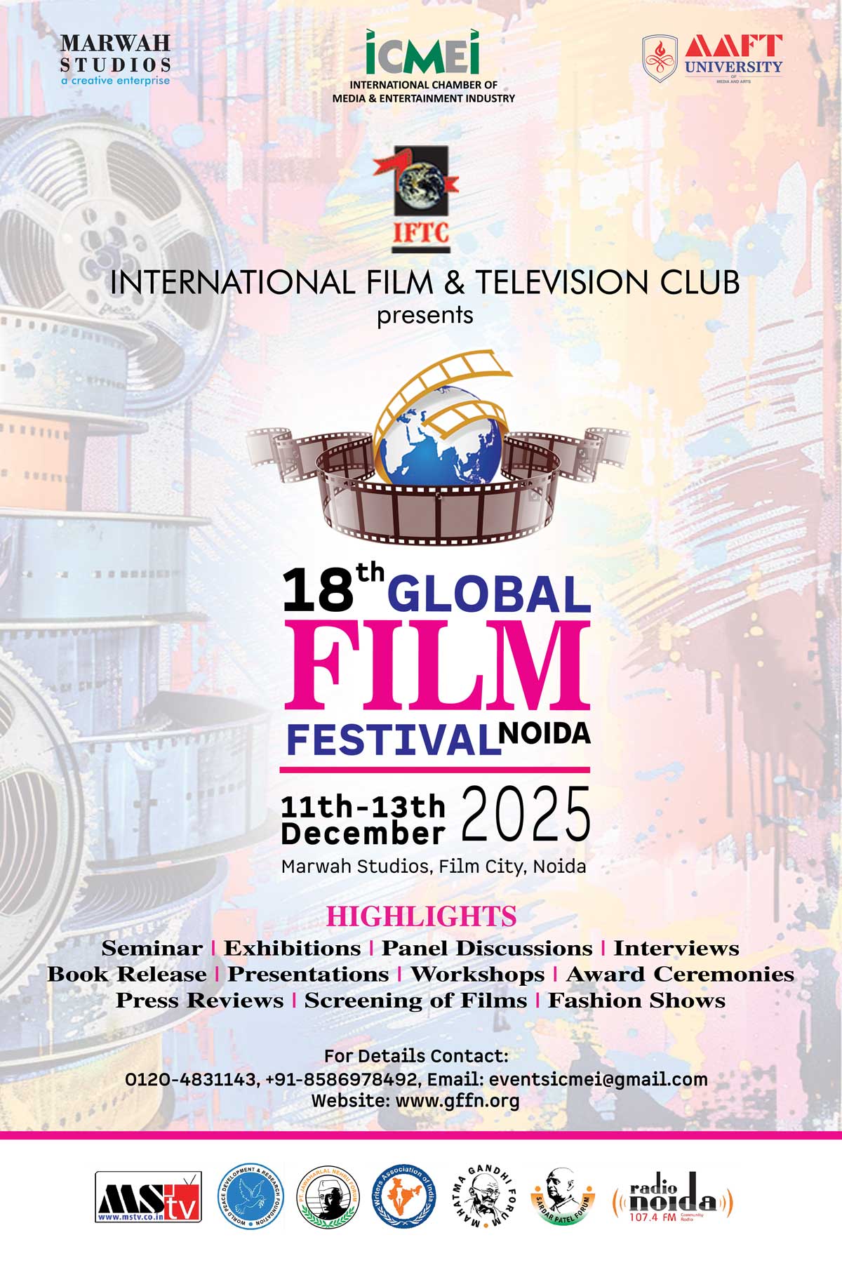 18th Global Film Festival Noida 2025 Official Poster